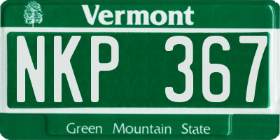 VT license plate NKP367