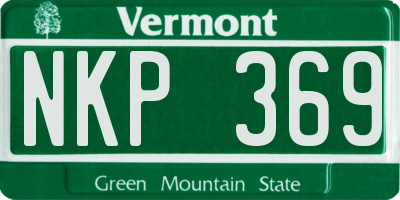 VT license plate NKP369