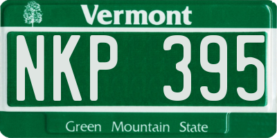 VT license plate NKP395