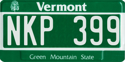 VT license plate NKP399