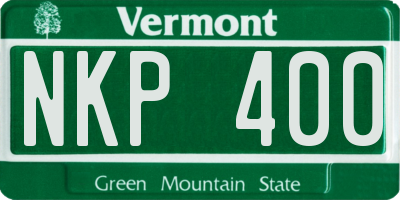 VT license plate NKP400