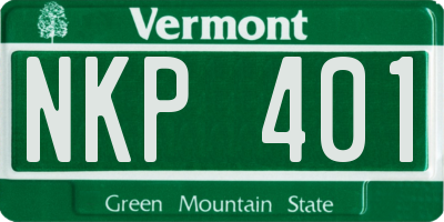VT license plate NKP401