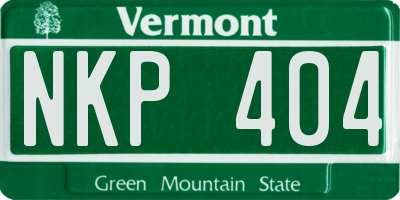 VT license plate NKP404