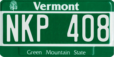 VT license plate NKP408
