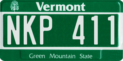 VT license plate NKP411