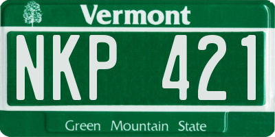 VT license plate NKP421