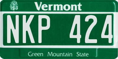 VT license plate NKP424