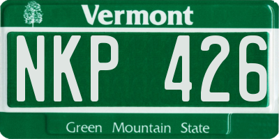 VT license plate NKP426