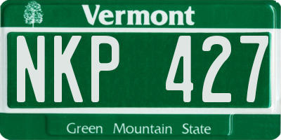 VT license plate NKP427
