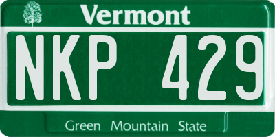VT license plate NKP429