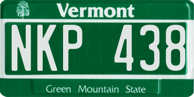 VT license plate NKP438