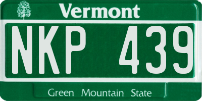 VT license plate NKP439