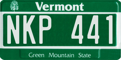 VT license plate NKP441
