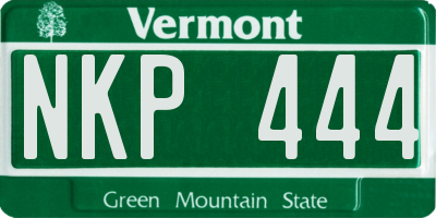 VT license plate NKP444