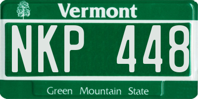 VT license plate NKP448