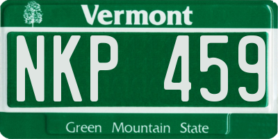 VT license plate NKP459