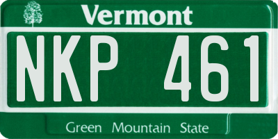 VT license plate NKP461