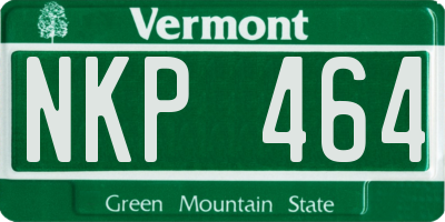 VT license plate NKP464