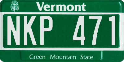 VT license plate NKP471