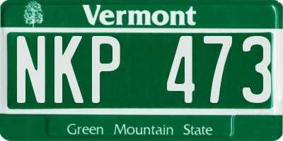 VT license plate NKP473