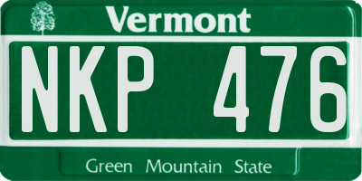 VT license plate NKP476