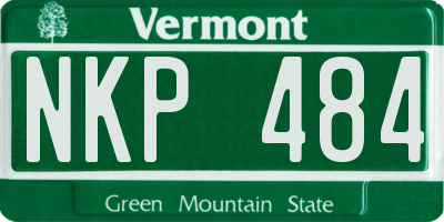 VT license plate NKP484