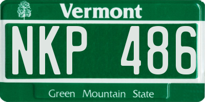 VT license plate NKP486