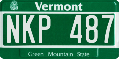 VT license plate NKP487