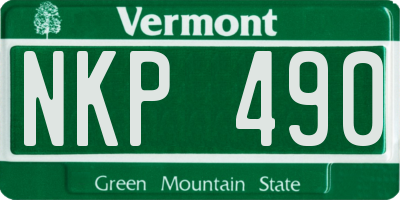 VT license plate NKP490