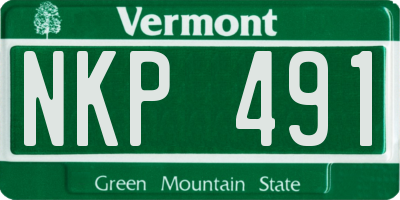 VT license plate NKP491