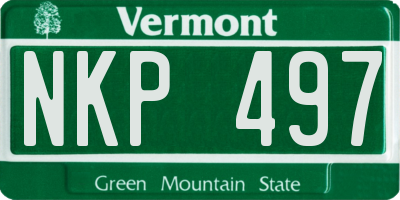 VT license plate NKP497