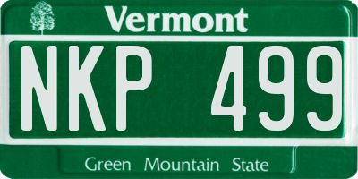 VT license plate NKP499