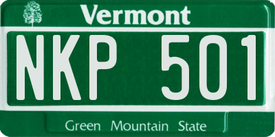 VT license plate NKP501