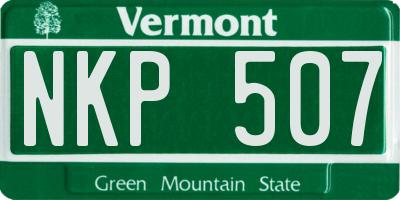 VT license plate NKP507
