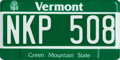 VT license plate NKP508