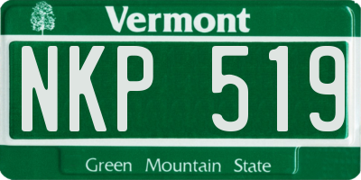 VT license plate NKP519