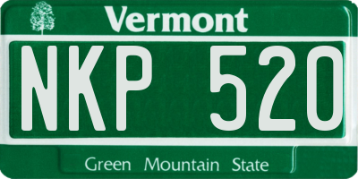 VT license plate NKP520