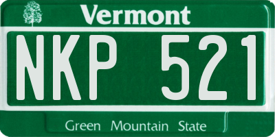 VT license plate NKP521