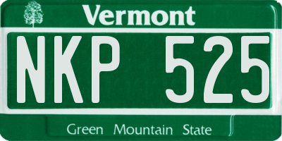 VT license plate NKP525