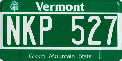 VT license plate NKP527