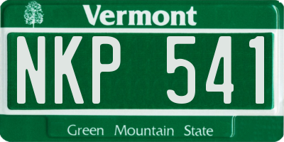 VT license plate NKP541