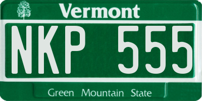VT license plate NKP555