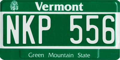 VT license plate NKP556