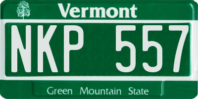 VT license plate NKP557
