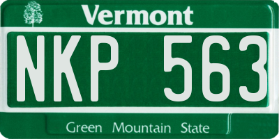 VT license plate NKP563