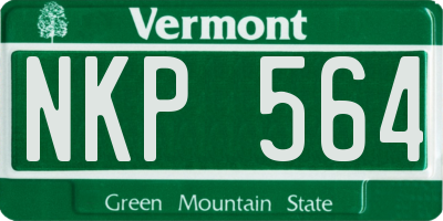 VT license plate NKP564