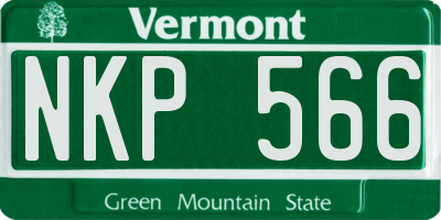 VT license plate NKP566