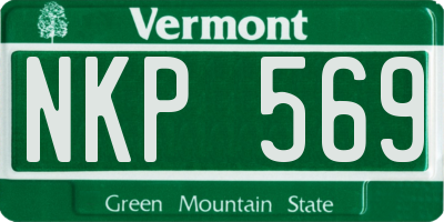 VT license plate NKP569