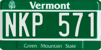 VT license plate NKP571
