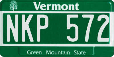 VT license plate NKP572